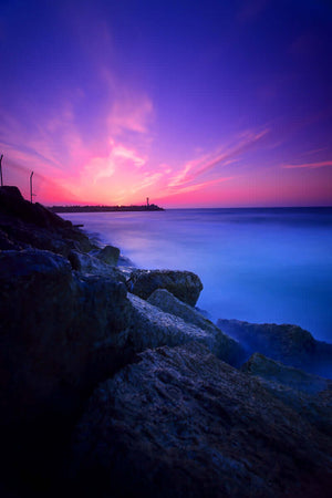 Purple sunset in Herzliya