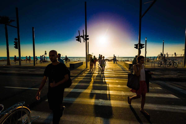 Sunset at Tel Aviv beach