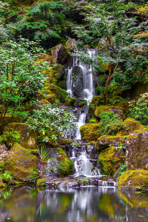 Waterfall in Portland Japanese garden