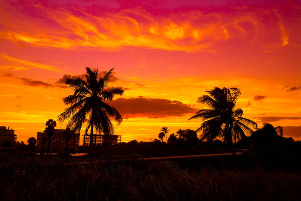 Sunset in Miami beach Florida