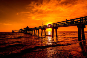 Fort Myers pier sunset Florida