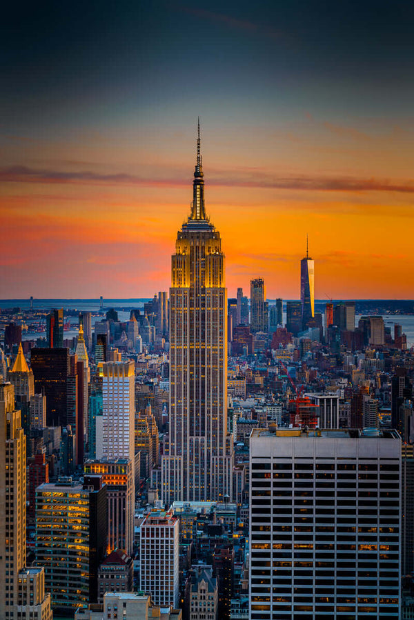 Empire State Building New York at sunset